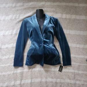 INC International Concepts Teal Velvet Blazer SET